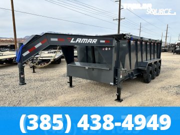 7x16 Lamar DT Gooseneck  21K Dump