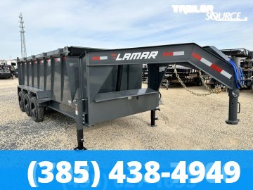 7x16 Lamar DT Gooseneck  21K Dump