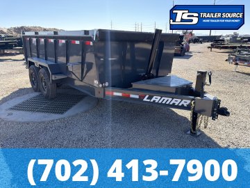 7x14 Lamar DT Dump Trailer - 36" Sides - 14K GVWR - 7 Gauge Floor, Telescopic