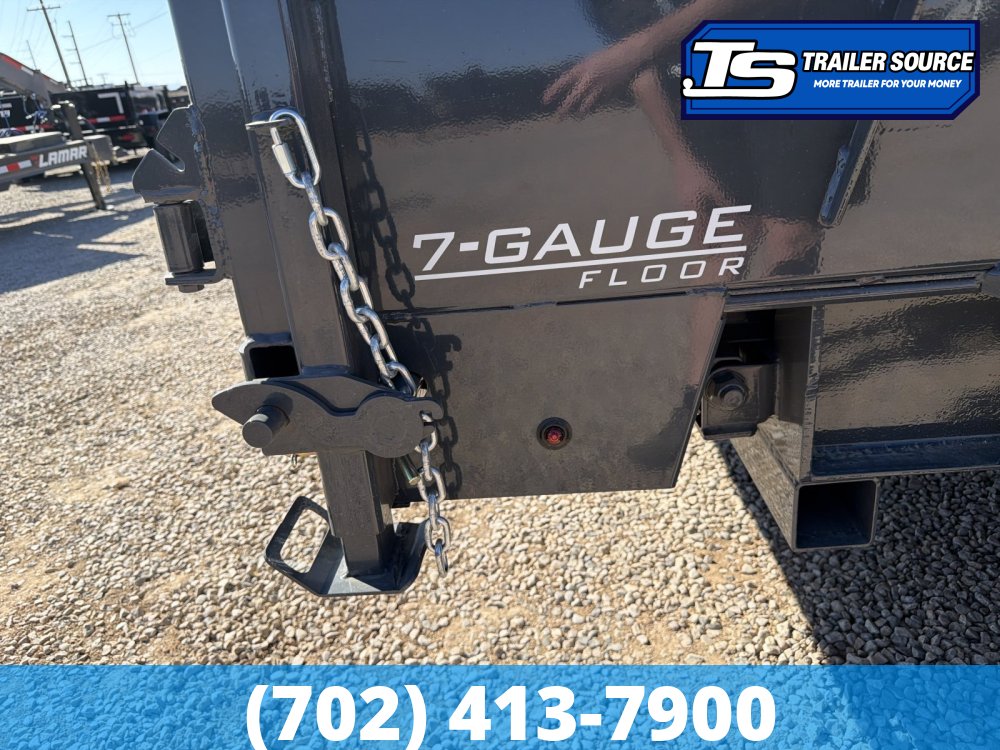 7x14 Lamar DT Dump Trailer - 36" Sides - 14K GVWR - 7 Gauge Floor, Telescopic