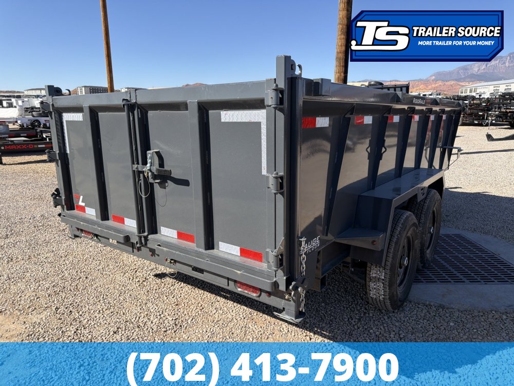 7x14 Lamar DT Dump Trailer - 36" Sides - 14K GVWR - 7 Gauge Floor, Telescopic