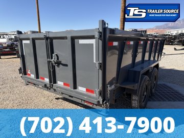 7x14 Lamar DT Dump Trailer - 36" Sides - 14K GVWR - 7 Gauge Floor, Telescopic