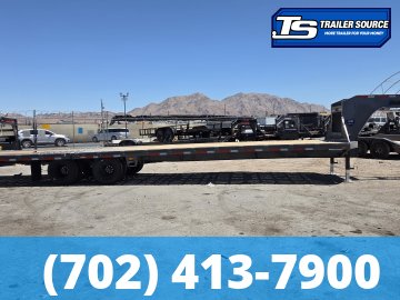 8.5x35 Diamond C FMAX-HDT 210 Gooseneck Hydraulic Dovetail Equipment Trailer - 25K GVWR - 2-Speed Jack, Winch Plate