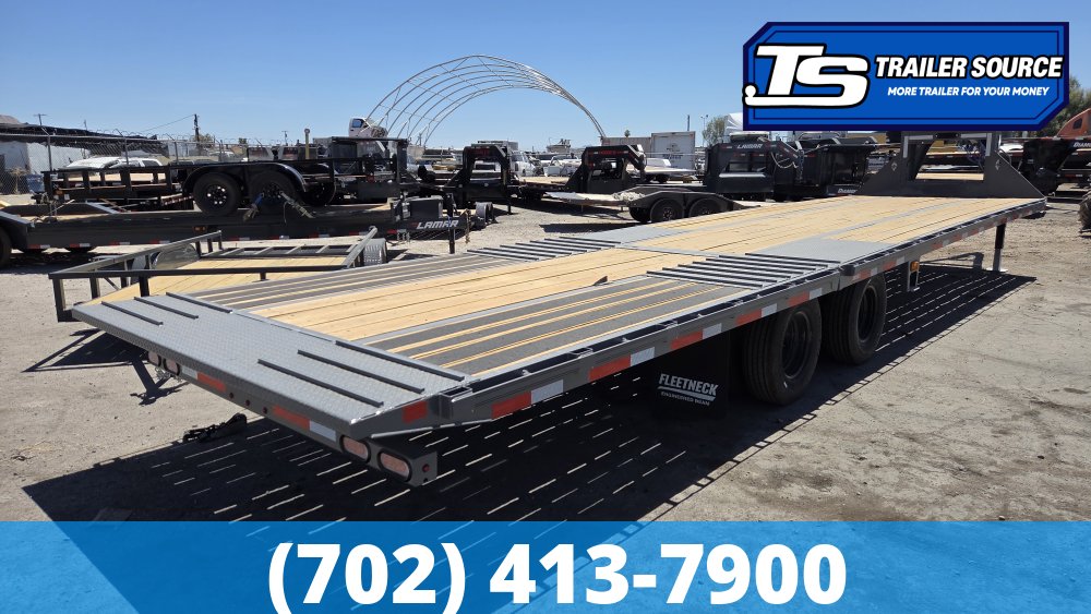 8.5x35 Diamond C FMAX-HDT 210 Gooseneck Hydraulic Dovetail Equipment Trailer - 25K GVWR - 2-Speed Jack, Winch Plate