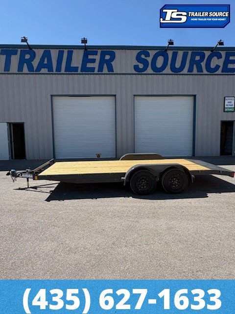 7x18 Lamar CE Flatbed Car Hauler Trailer - 7K GVWR - Dovetail