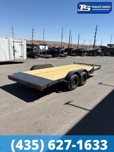 7x18 Lamar CE Flatbed Car Hauler Trailer - 7K GVWR - Dovetail