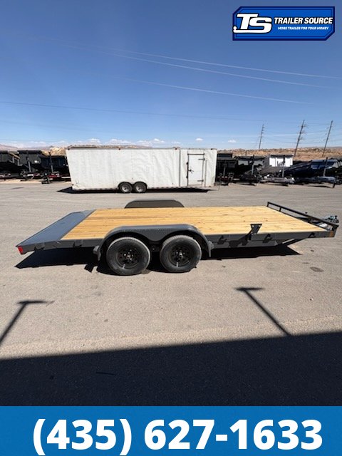 7x18 Lamar CE Flatbed Car Hauler Trailer - 7K GVWR - Dovetail