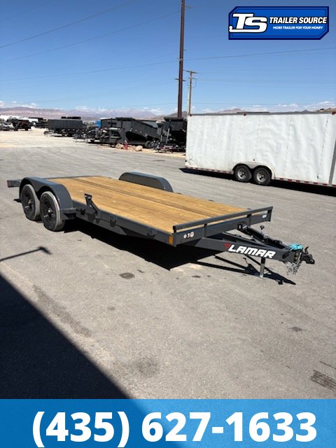 7x18 Lamar CE Flatbed Car Hauler Trailer - 7K GVWR - Dovetail