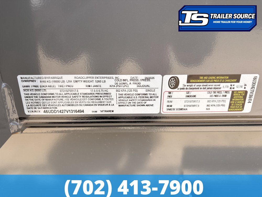 7x14 Diamond C LPT 208 Pacesetter Pkg Dump Trailer - 32" Sides - 18K GVWR -