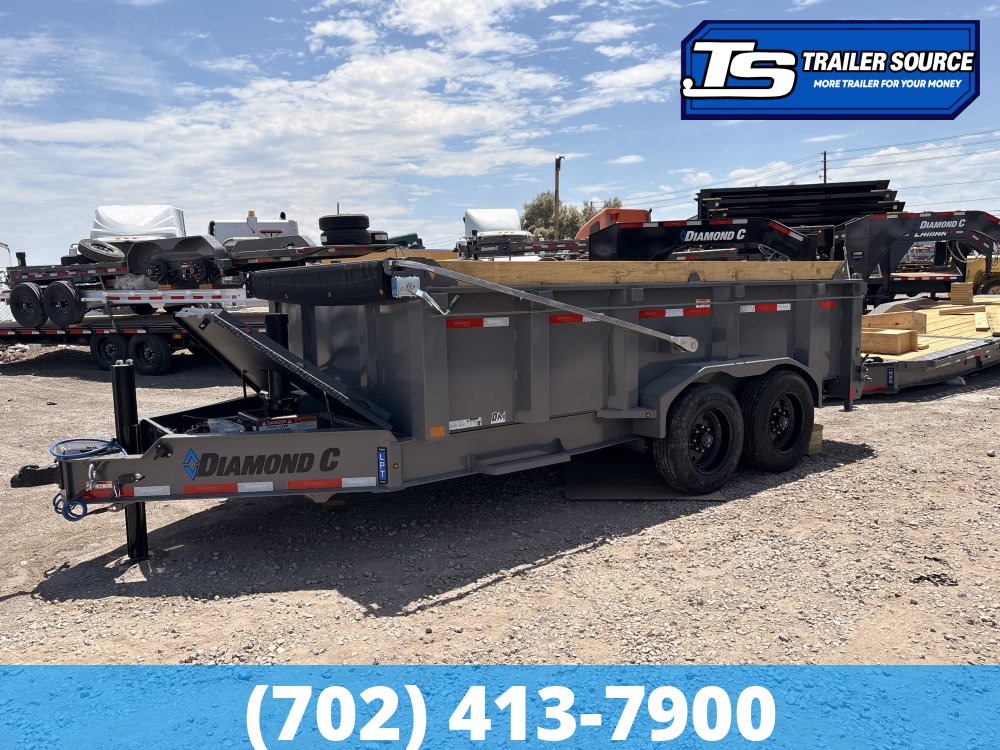 7x14 Diamond C LPT 208 Pacesetter Pkg Dump Trailer - 32" Sides - 18K GVWR -