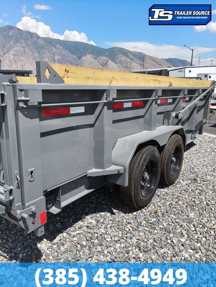 7x16 Diamond C LPT 208 Dump Trailer - 32" Sides - 18K GVWR - 18 Ply Tires