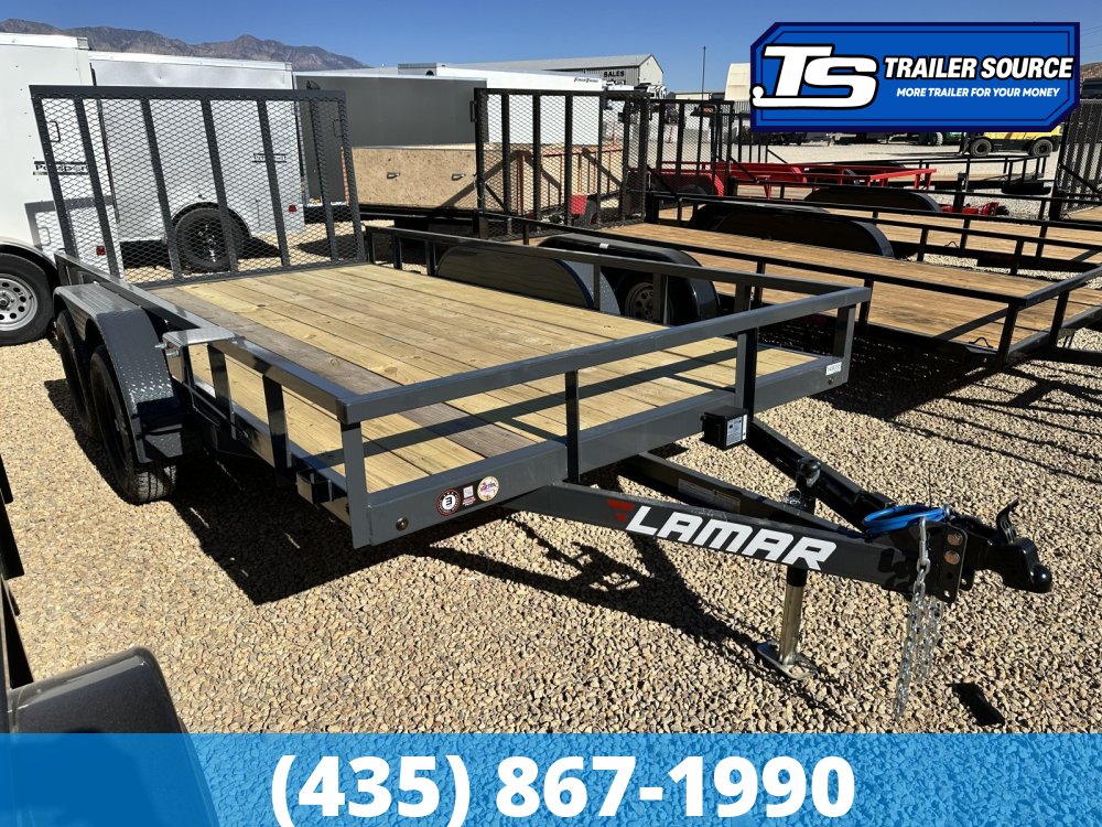 7x16 Lamar UC Tandem Axle Utility Trailer - 7K GVWR - Dovetail