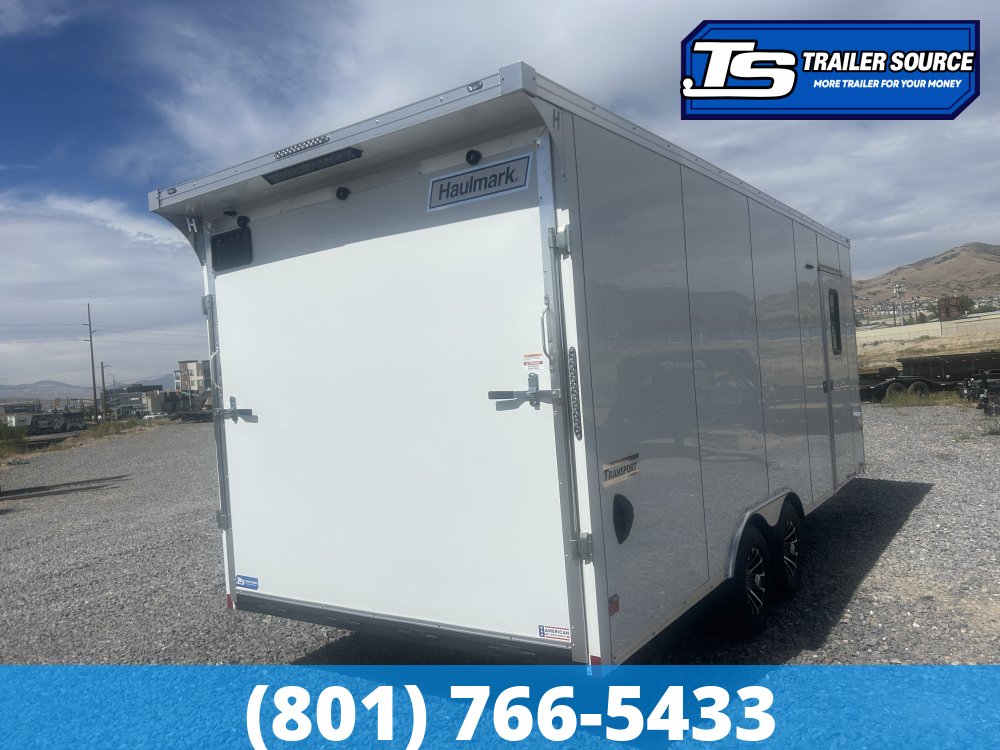 8.5x20 Haulmark Transport Canyon Edition Enclosed Cargo Trailer - 7'6" Interior - 10K GVWR - .080 PolyCor, Ramp Extension, Rear Spoiler, Rubber Coin Floor, RV Door, Torsion Axles, 