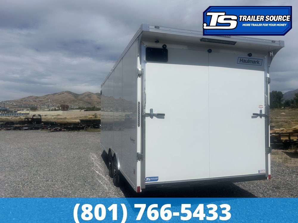 8.5x20 Haulmark Transport Canyon Edition Enclosed Cargo Trailer - 7'6" Interior - 10K GVWR - .080 PolyCor, Ramp Extension, Rear Spoiler, Rubber Coin Floor, RV Door, Torsion Axles, 