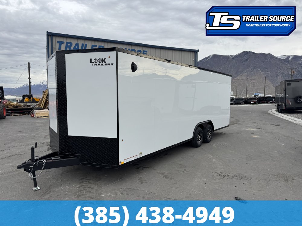 8.5x24 Look ST DLX Enclosed Cargo Trailer - 7'0" Interior - 10K GVWR - .080 PolyCor, Alloy Wheels, Black Out Package