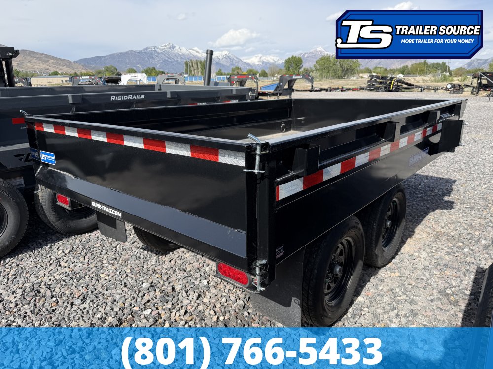 5x10 Sure-Trac SD Dump Trailer - 7K GVWR -
