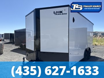 8.5x16 Look ST DLX Enclosed Cargo Trailer - 7'0" Interior - 10K GVWR - .080 PolyCor, Black Out Package, Rear Spoiler w/ Load Lights
