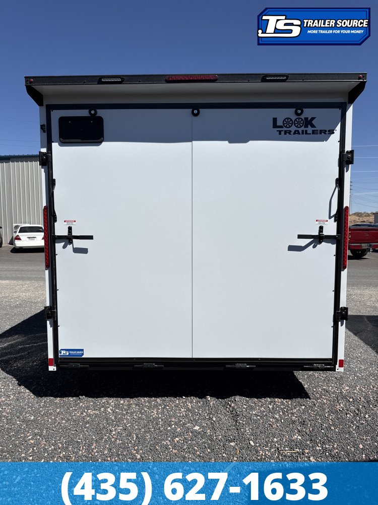 8.5x16 Look ST DLX Enclosed Cargo Trailer - 7'0" Interior - 10K GVWR - .080 PolyCor, Black Out Package, Rear Spoiler w/ Load Lights