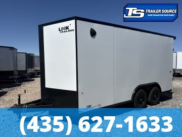 8.5x16 Look ST DLX Enclosed Cargo Trailer - 7'0" Interior - 10K GVWR - .080 PolyCor, Black Out Package, Rear Spoiler w/ Load Lights