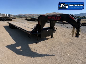 8.5x40 Double A Pro Series GHB Hydraulic Dovetail Gooseneck Equipment Trailer - 25K GVWR - Engineered Beam, Engineered Neck, Pierced Frame