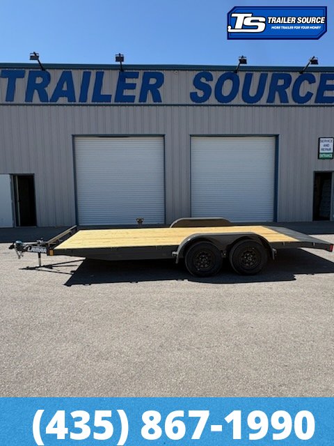 7x18 Lamar CE Flatbed Car Hauler Trailer - 7K GVWR - Dovetail