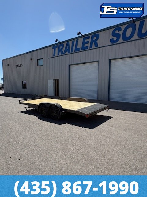 7x18 Lamar CE Flatbed Car Hauler Trailer - 7K GVWR - Dovetail