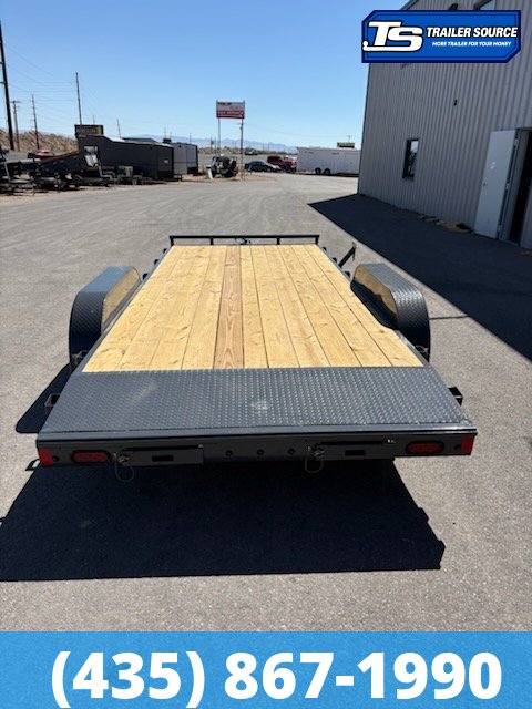 7x18 Lamar CE Flatbed Car Hauler Trailer - 7K GVWR - Dovetail