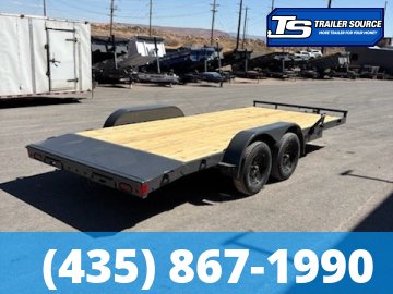 7x18 Lamar CE Flatbed Car Hauler Trailer - 7K GVWR - Dovetail