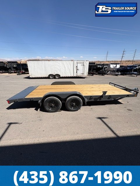 7x18 Lamar CE Flatbed Car Hauler Trailer - 7K GVWR - Dovetail