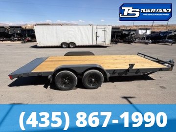 7x18 Lamar CE Flatbed Car Hauler Trailer - 7K GVWR - Dovetail