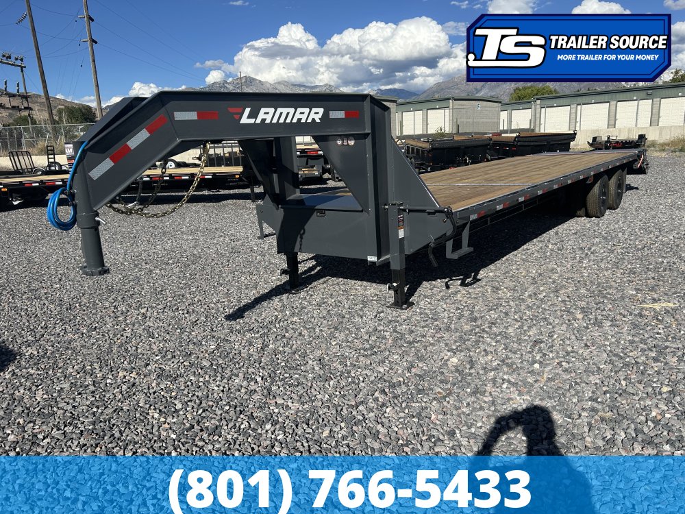 8.5x32 Lamar FD Gooseneck Equipment Max Ramps