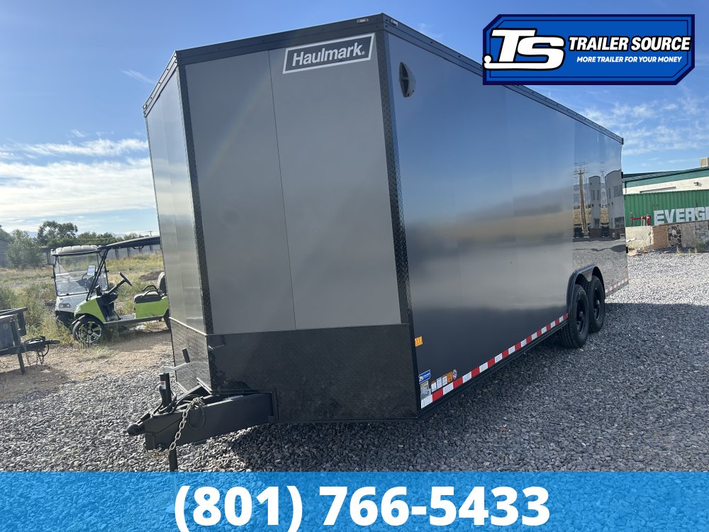 8.5x24 Haulmark Transport Enclosed Cargo Trailer - 7'6" Interior - 7K GVWR - .080 PolyCor, 2 Tone Color, Ramp Door, Rear Spoiler