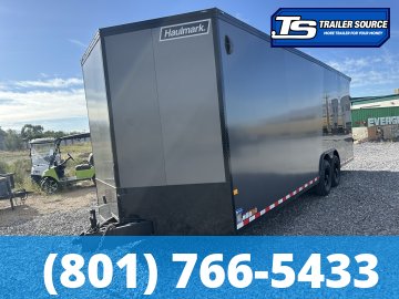 8.5x24 Haulmark Transport Enclosed Cargo Trailer - 7'6" Interior - 7K GVWR - .080 PolyCor, 2 Tone Color, Ramp Door, Rear Spoiler