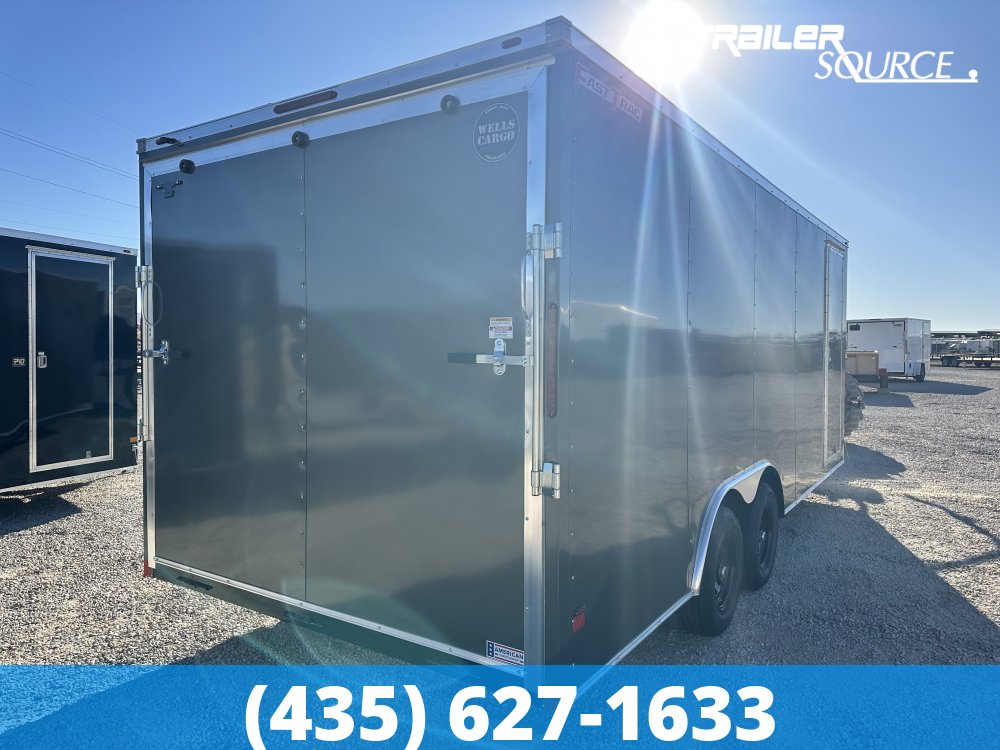 8.5x20 Wells Cargo Fast Trac Deluxe 7'0" Interior 10K Tandem Axle Enclosed Cargo