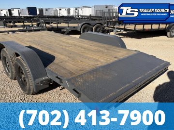 7x16 Lamar CE Flatbed Car Hauler Trailer - 7K GVWR - Dovetail