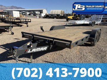 7x16 Lamar CE Flatbed Car Hauler Trailer - 7K GVWR - Dovetail