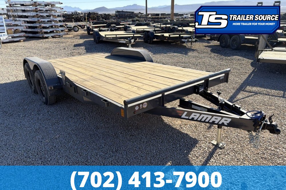 7x16 Lamar CE Flatbed Car Hauler Trailer - 7K GVWR - Dovetail