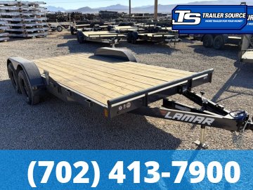 7x16 Lamar CE Flatbed Car Hauler Trailer - 7K GVWR - Dovetail