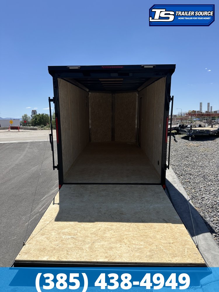 7x16 Look ST DLX Enclosed Cargo Trailer - 7'0" Interior - 7K GVWR - .080 PolyCor, Black Out Package, Rear Spoiler w/ Load Lights