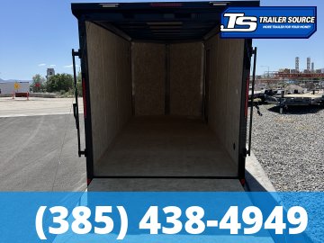 7x16 Look ST DLX Enclosed Cargo Trailer - 7'0" Interior - 7K GVWR - .080 PolyCor, Black Out Package, Rear Spoiler w/ Load Lights