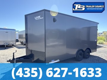 8.5x16 Look ST DLX Enclosed Cargo Trailer - 7'0" Interior - 7K GVWR - .080 PolyCor, Black Out Package, Rear Spoiler w/ Load Lights