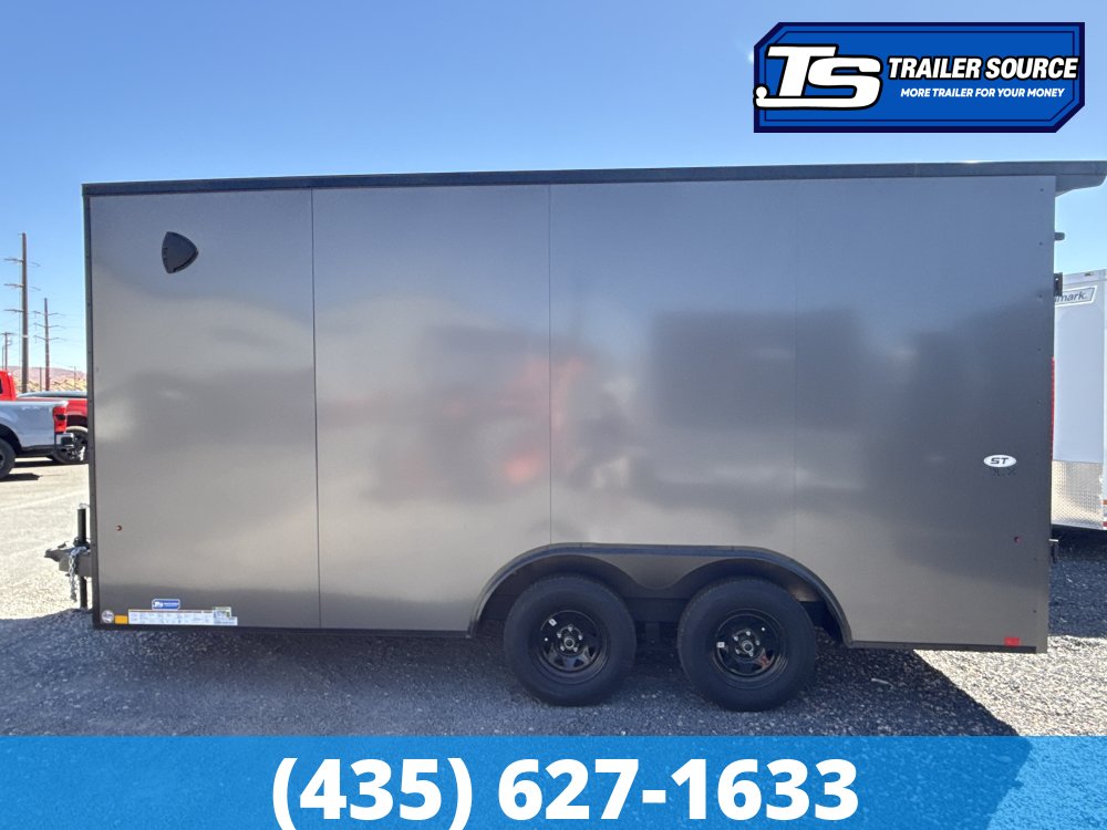 8.5x16 Look ST DLX Enclosed Cargo Trailer - 7'0" Interior - 7K GVWR - .080 PolyCor, Black Out Package, Rear Spoiler w/ Load Lights
