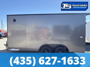 8.5x16 Look ST DLX Enclosed Cargo Trailer - 7'0" Interior - 7K GVWR - .080 PolyCor, Black Out Package, Rear Spoiler w/ Load Lights