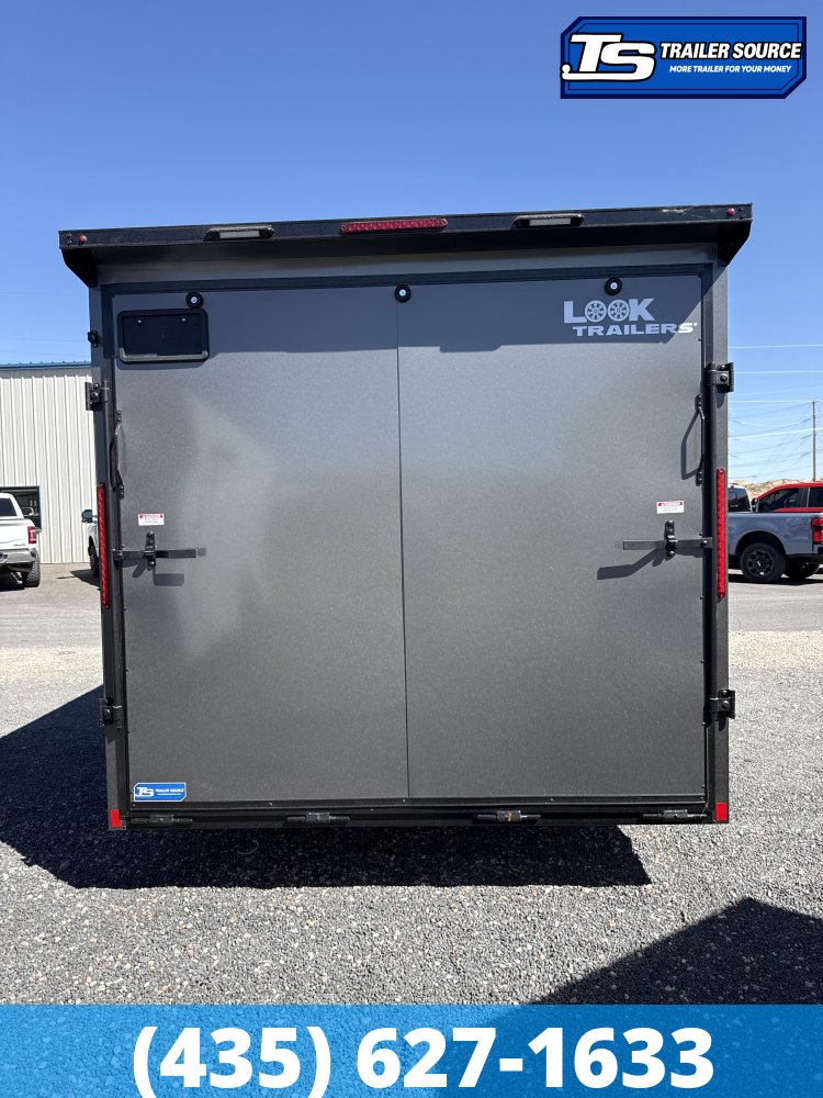 8.5x16 Look ST DLX Enclosed Cargo Trailer - 7'0" Interior - 7K GVWR - .080 PolyCor, Black Out Package, Rear Spoiler w/ Load Lights