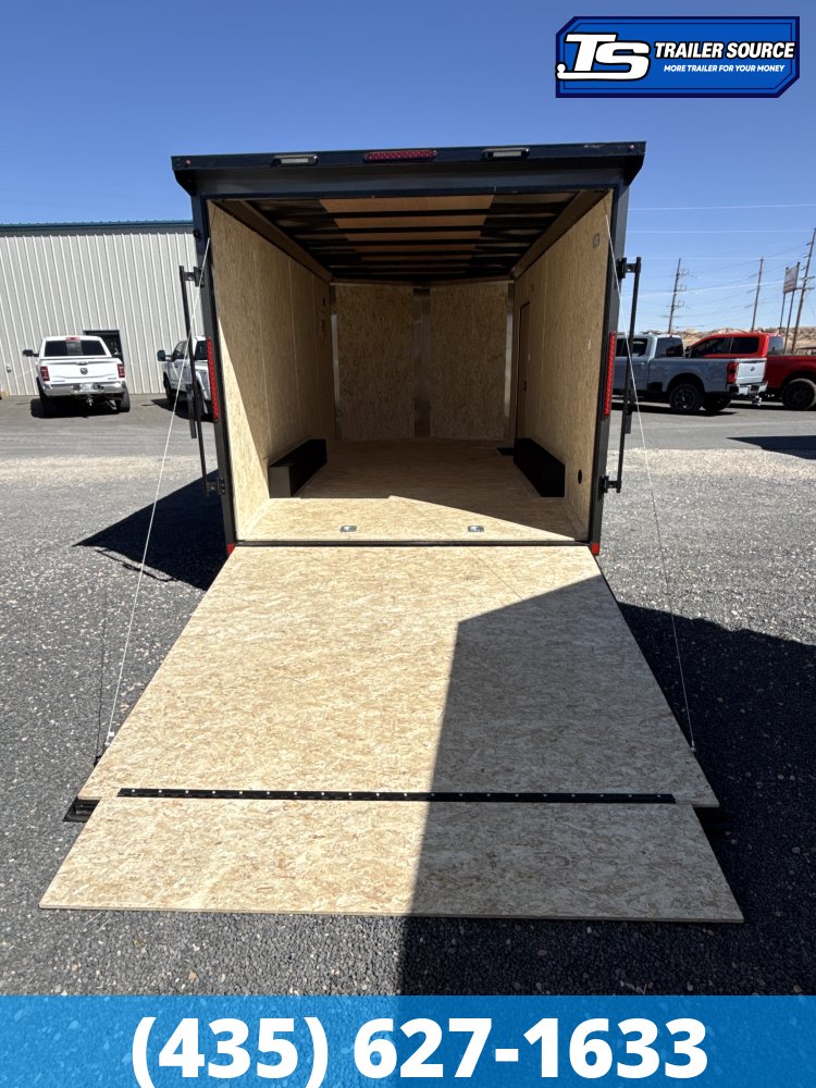8.5x16 Look ST DLX Enclosed Cargo Trailer - 7'0" Interior - 7K GVWR - .080 PolyCor, Black Out Package, Rear Spoiler w/ Load Lights