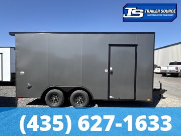 8.5x16 Look ST DLX Enclosed Cargo Trailer - 7'0" Interior - 7K GVWR - .080 PolyCor, Black Out Package, Rear Spoiler w/ Load Lights