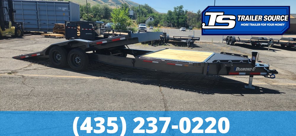 8.5x24 Diamond C HXD 208 Wide Body w/ Drive Over Fenders Tilt Trailer - 18K GVWR - 18 Ply Tires