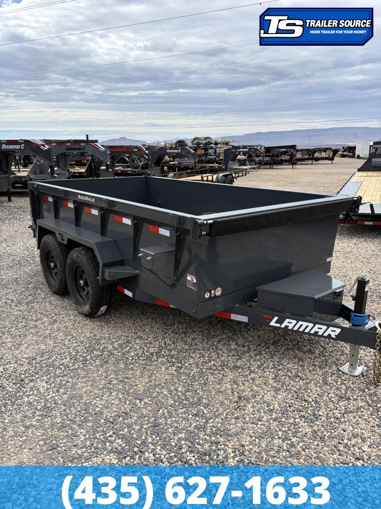 6.5x12 Lamar DM Dump Trailer - 24" Sides - 10K GVWR -