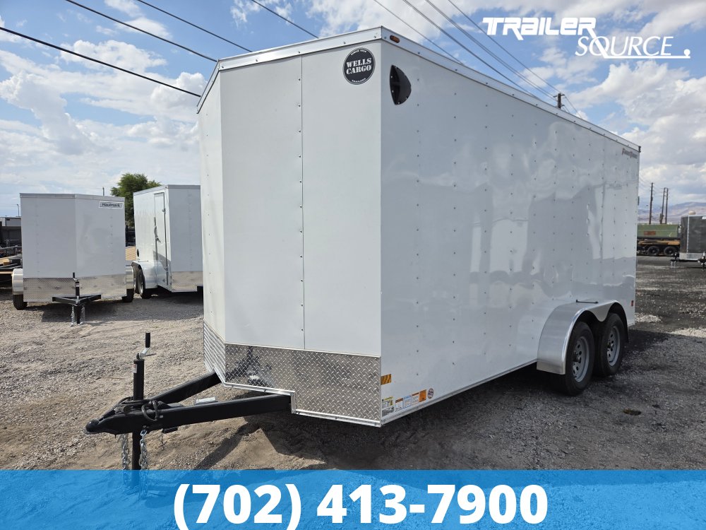 7x16 Wells Cargo FastTrac 7'0" Interior 7K Tandem Axle Enclosed Cargo