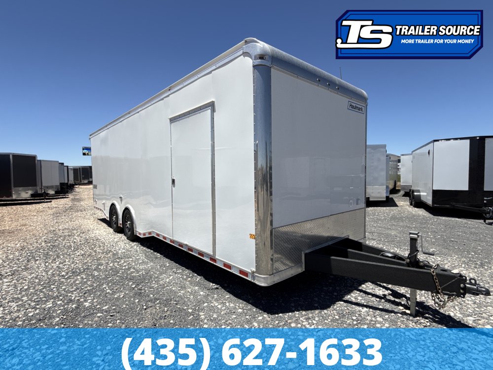 8.5x28 Haulmark Edge Sportsman Pkg Enclosed Car Hauler Trailer - 7'10" Interior - 12K GVWR -